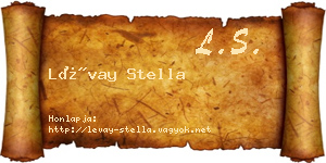 Lévay Stella névjegykártya