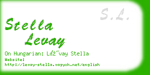 stella levay business card